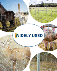 Recinzione per bovini Garvee in filo zincato 14GA, robusta e resistente alla corrosione per l'allevamento di capre e cervi, 4x164 piedi