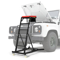 Carrello per auto Garvee con capacità di carico di 400 libbre, regolabile, telaio in acciaio, imbottito, per ufficio e garage, nero