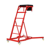 Carrello by autocarri Garvee con portata di 400 libbre, regolabile, 3 angoli di inclinazione, telaio in acciaio, imbottito, borsa portautensili per ufficio e garage - Rosso