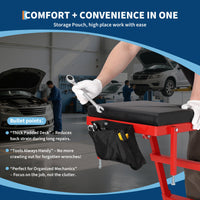 Carrello by autocarri Garvee con portata di 400 libbre, regolabile, 3 angoli di inclinazione, telaio in acciaio, imbottito, borsa portautensili per ufficio e garage