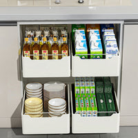 Cassetto da cucina estensibile Garvee, organizer da cucina in metallo, non necessita di foratura, bianco, 20 cm L x 43 cm P x 14 cm A