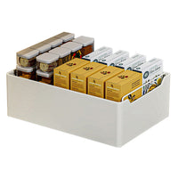 Cassetto da cucina estensibile Garvee, organizer da cucina espandibile, non richiede fori, bianco, 25 cm L x 43 cm P x 14 cm A