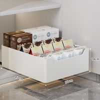 Cassetto da cucina estensibile Garvee, organizer da cucina in metallo, non necessita di foratura, bianco, 30 cm L x 43 cm P x 14 cm A