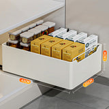 Cassetto da cucina estensibile Garvee, organizer da cucina espandibile, non richiede fori, bianco, 25 cm L x 43 cm P x 14 cm A - Come mostrato
