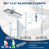 Rastrello Livellatore Prato Garvee Acciaio 30"x10" Manico Regolabile Antiruggine - Regalo Perfetto Festa del Papà per Cura Giardino
