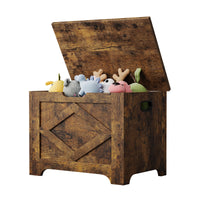 Panca portaoggetti in legno Garvee da 23,6" con sportello di sicurezza, ampio spazio di archiviazione per soggiorno e camera da letto, robusta, versatile, marrone