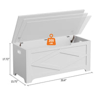 Panca portaoggetti Garvee da 39,4" con cerniere di sicurezza, grande cassapanca in legno per soggiorno e camera da letto, robusta, versatile, marrone