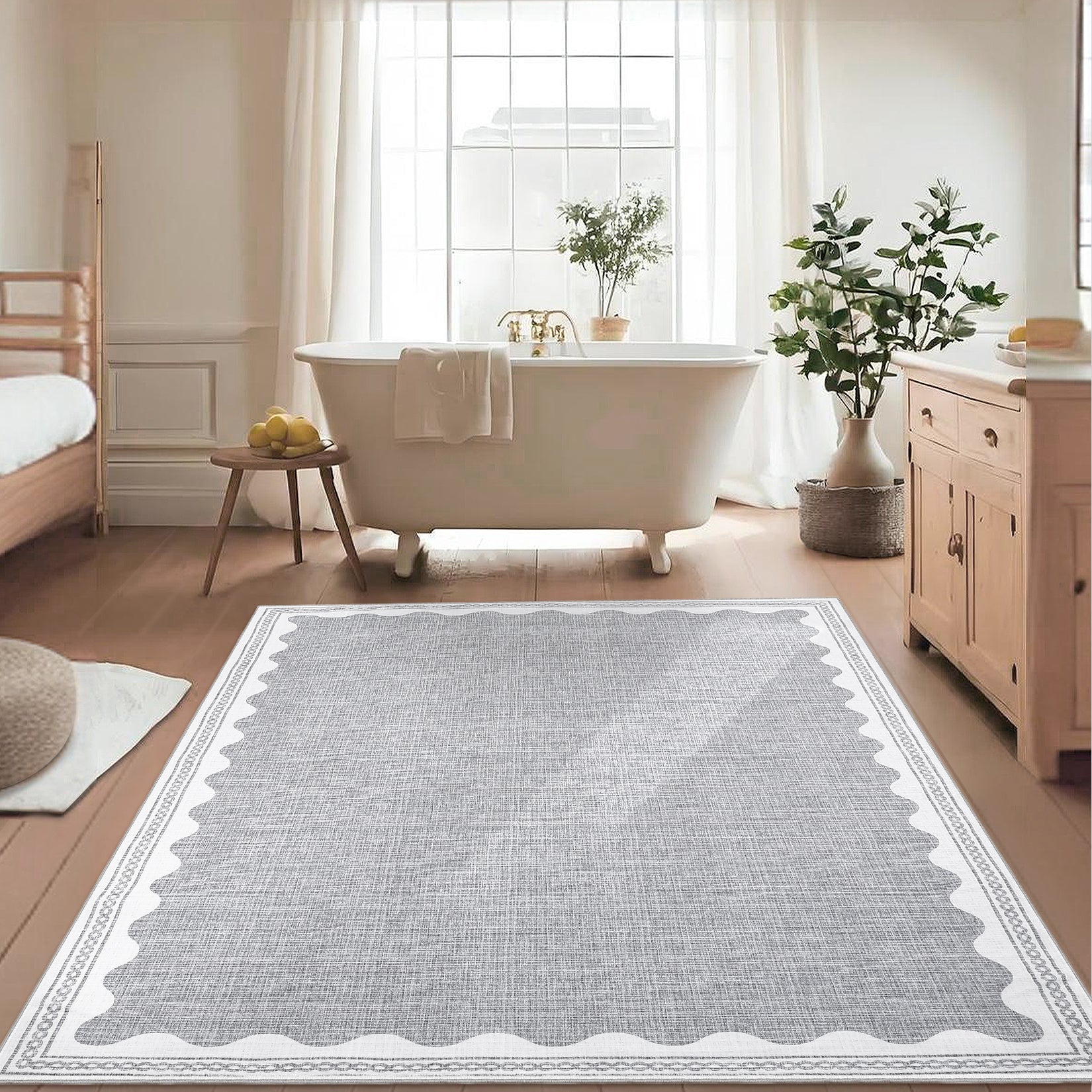 Zerbino Garvee per camera da letto, antiscivolo, 80 x 150 cm, in TPR, lavabile, per cameretta dei bambini, soggiorno