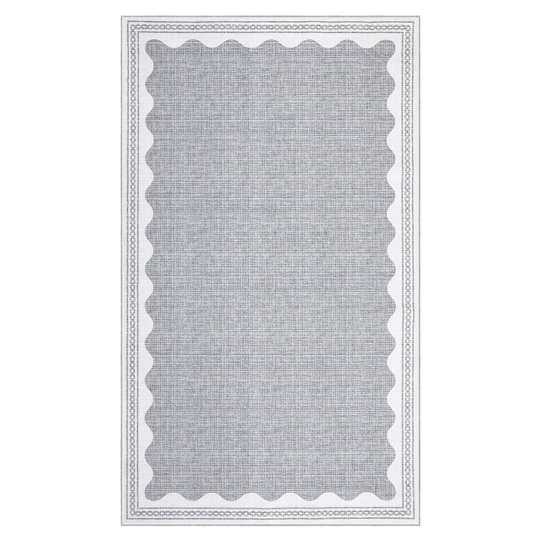 Tappeto moderno per soggiorno Garvee 120x170 cm grigio, lavabile, antiscivolo, a pelo corto, antimacchia, pieghevole per ufficio e sala da pranzo