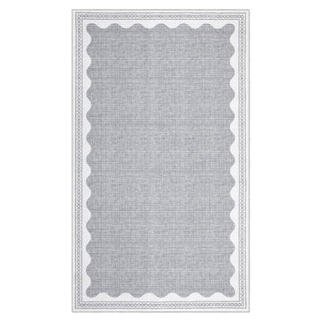 Tappeto moderno per soggiorno Garvee 120x170 cm grigio, lavabile, antiscivolo, a pelo corto, antimacchia, pieghevole per ufficio e sala da pranzo