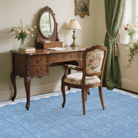 Tappeto lavabile Garvee 60 x 230 cm, antiscivolo, motivo a onde moderno, blu, pelo corto, versatile per ingresso e lavanderia