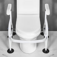 Supporto per WC Garvee, regolabile in altezza, corrimano per WC, telaio di supporto per WC, maniglia di sostegno, telaio di supporto per WC antiscivolo, 62 x 52 x 65-72 cm