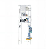 Scaffale per WC Garvee, 3 ripiani sopra il WC, ripiano per lavatrice in metallo, mobiletto salvaspazio per bagno, WC, lavanderia, 47 x 25 x 160 cm, bianco - Bianco