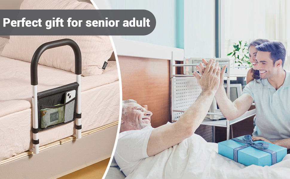 Sponda per letto Garvee per stare in piedi, regolabile, ergonomica, antiscivolo, 52x30x49 cm