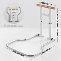 Sponda per letto Garvee 58,5×62,5 cm regolabile in altezza 43,5-52,5 cm – Protezione anticaduta pieghevole per anziani, altezza regolabile per esigenze di sicurezza individuali