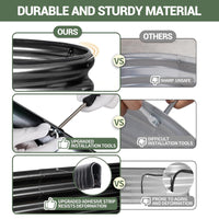 Letto rialzato da giardino Garvee, letto rialzato in metallo nero 150x60 cm, acciaio zincato per piante da giardino all'aperto