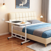 Scrivania mobile Garvee regolabile in altezza con ruote per ufficio, soggiorno, camera da letto, 80x40 cm, nero