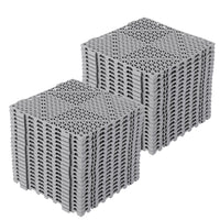 Tappetini di drenaggio modulari in PVC Garvee, set da 50 pezzi, 12"x12", antiscivolo, resistenti, per garage, giardino, piscina, neri