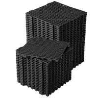 Tappetini di drenaggio in PVC Garvee modulari ad incastro, 50 pezzi, 12x12 pollici, neri, per garage, giardino, piscina, esterni, antiscivolo, durevoli