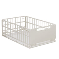 Garvee, cassetto pieghevole ed estensibile, organizer per armadio scalabile, cestino portaoggetti in metallo per dispensa e bagno, non richiede fori, 43 x 25 x 18 cm, nero