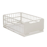 Garvee, cassetto pieghevole ed estensibile, organizer per armadio scalabile, cestino portaoggetti in metallo per dispensa e bagno, non richiede fori, 43 x 30 x 18 cm, bianco - Bianco