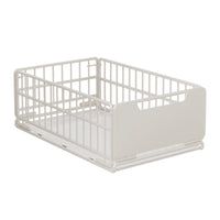 Garvee, cassetto pieghevole ed estensibile, organizer sottopensile scalabile per mobili da cucina, 43 x 25 x 18 cm, metallo, non richiede fori, bianco