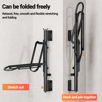 Supporto da Parete per Bicicletta Garvee Acciaio al Carbonio Robusto - Regolabile, Salvaspazio per Garage, Pieghevole Nero | Perfetto per Festa del Papà