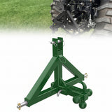 Garvee Gancio Traino 3 Punti 5 cm con Palla e Gancio - Acciaio Verniciato, 4530 kg, Categoria 1, Attacco Rapido per Trattori Agricoli - Green