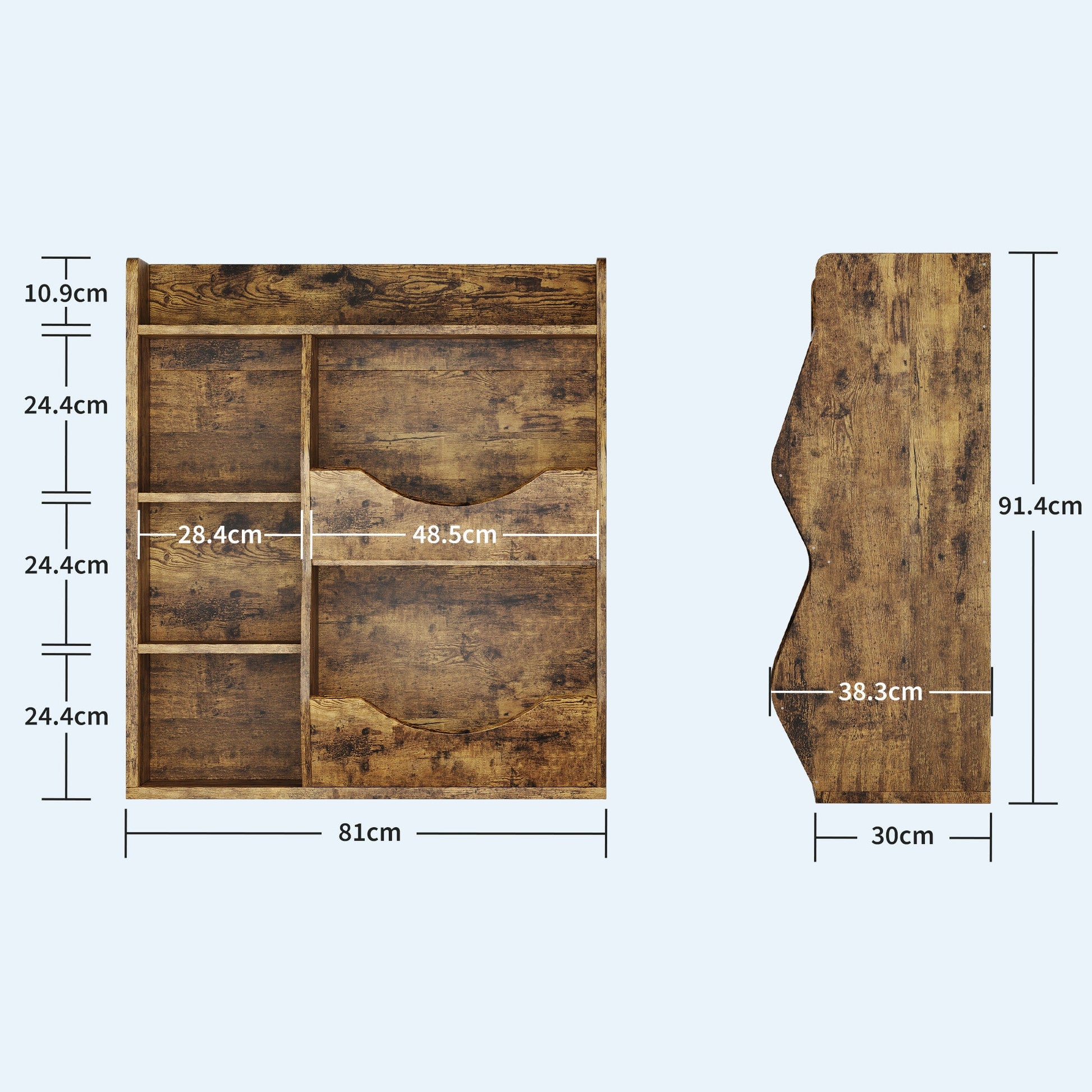 Scaffale portagiochi per bambini Garvee a 3 ripiani con 5 scomparti, MDF robusto, multifunzionale per camera da letto e cameretta, bianco compatto