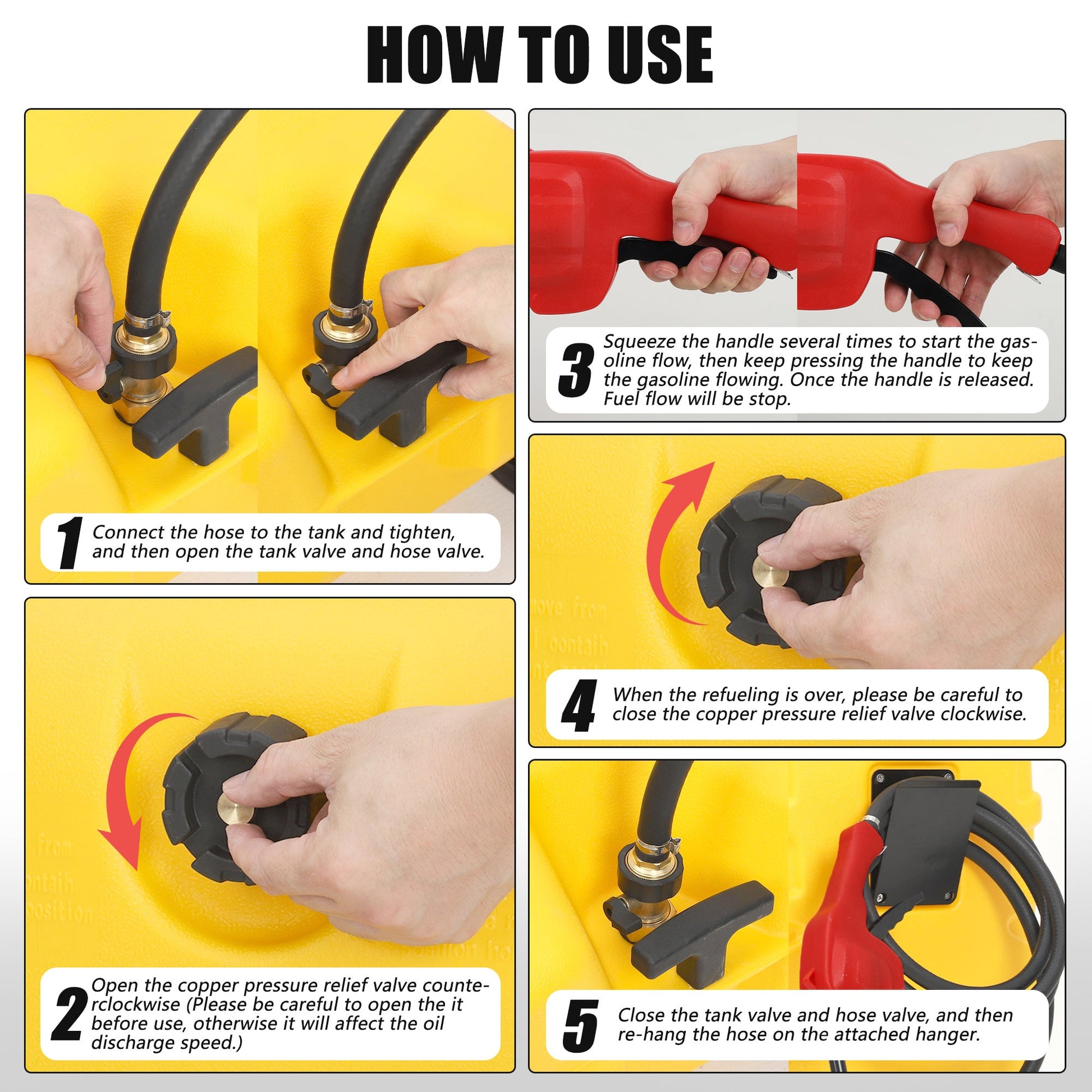 Serbatoio di carburante portatile Garvee da 14 galloni con pompa per tosaerba e barche, 57 litri, HDPE, resistente ai raggi UV