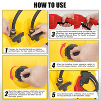 Serbatoio di carburante portatile Garvee da 14 galloni con pompa per tosaerba e barche, 57 litri, HDPE, resistente ai raggi UV