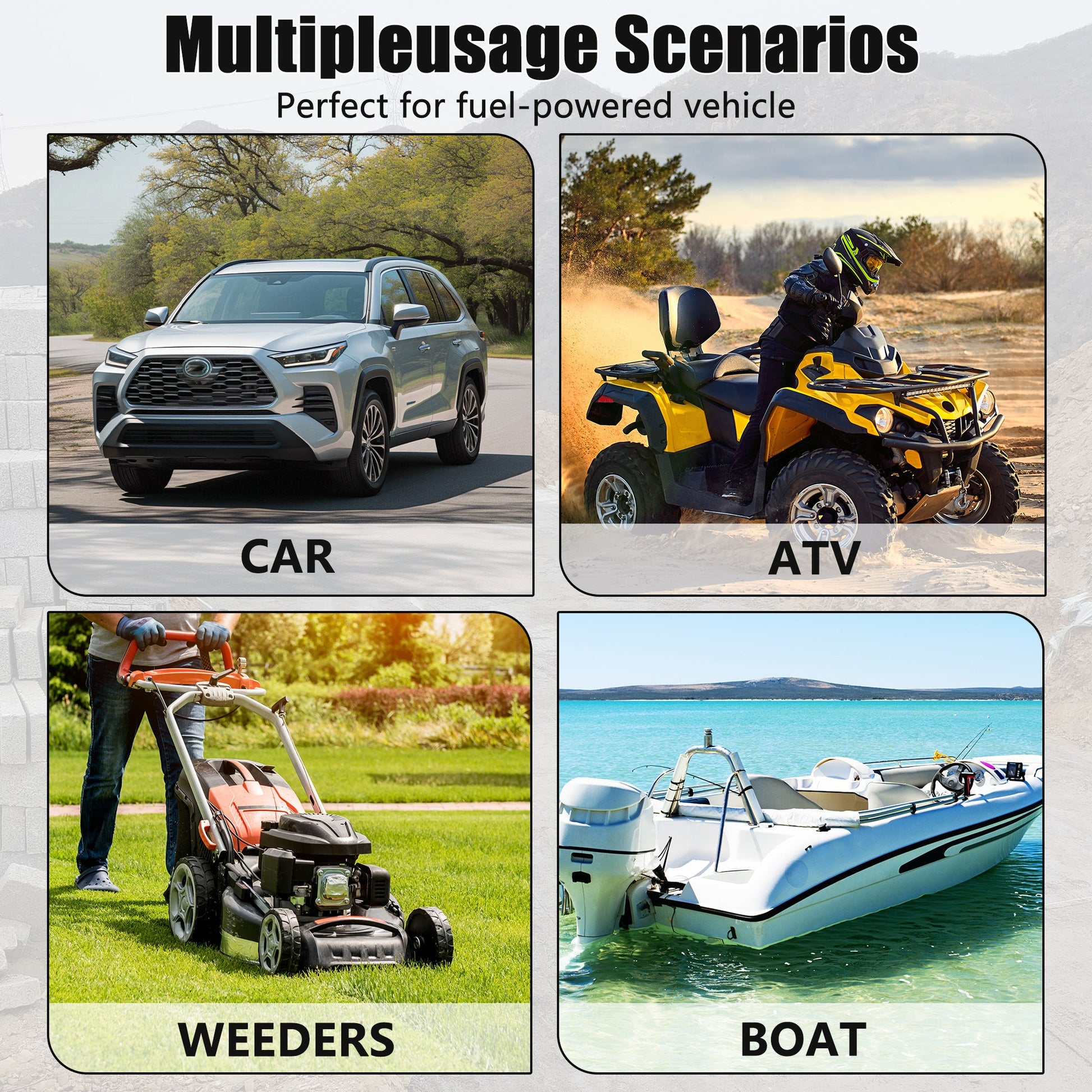 Serbatoio di carburante portatile Garvee da 14 galloni con pompa per tosaerba e barche, 57 litri, HDPE, resistente ai raggi UV