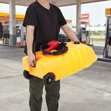 Serbatoio di carburante portatile Garvee da 14 galloni con pompa per tosaerba e barche, 57 litri, HDPE, resistente ai raggi UV