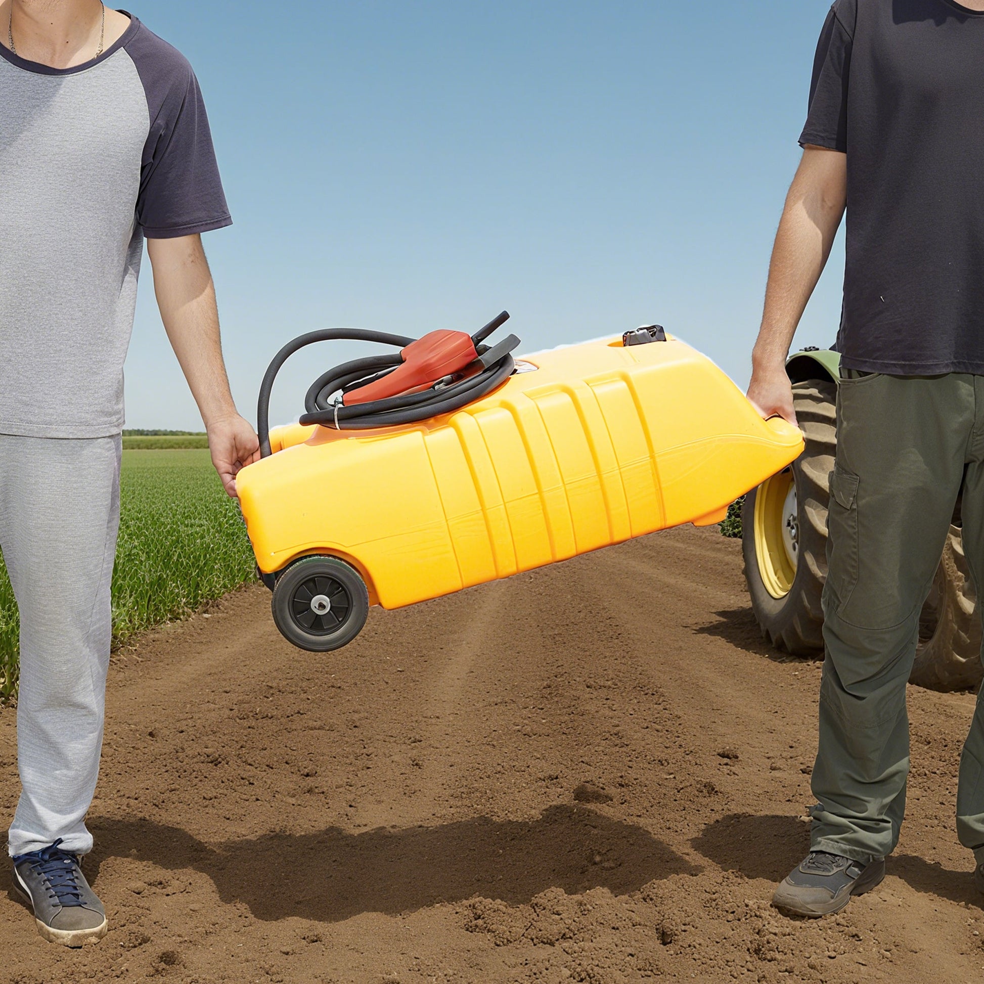 Serbatoio di carburante portatile Garvee da 14 galloni con pompa per tosaerba e barche, 57 litri, HDPE, resistente ai raggi UV