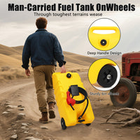 Serbatoio di carburante portatile Garvee da 14 galloni con pompa per tosaerba e barche, 57 litri, HDPE, resistente ai raggi UV