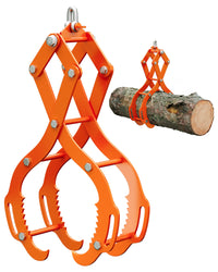 Pinza per tronchi Garvee da 36" a 4 artigli verniciata a polvere per trattori, camion, ATV, forestale, acciaio arancione da 36 pollici