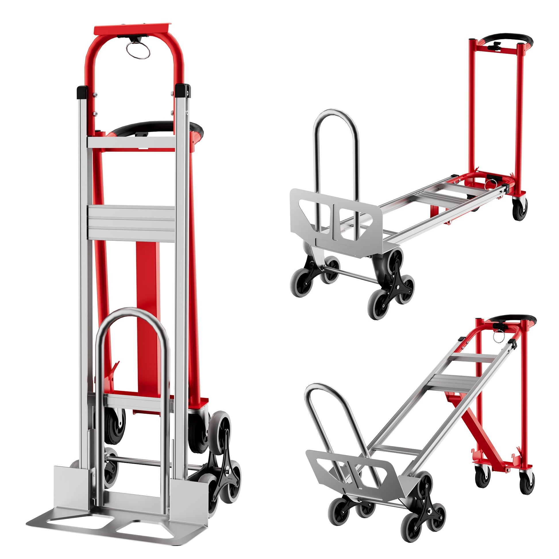 Carrello portascale Garvee 3 in 1 con cinghie elastiche pieghevoli per impieghi gravosi, per casa e ufficio, capacità di carico di 770 libbre