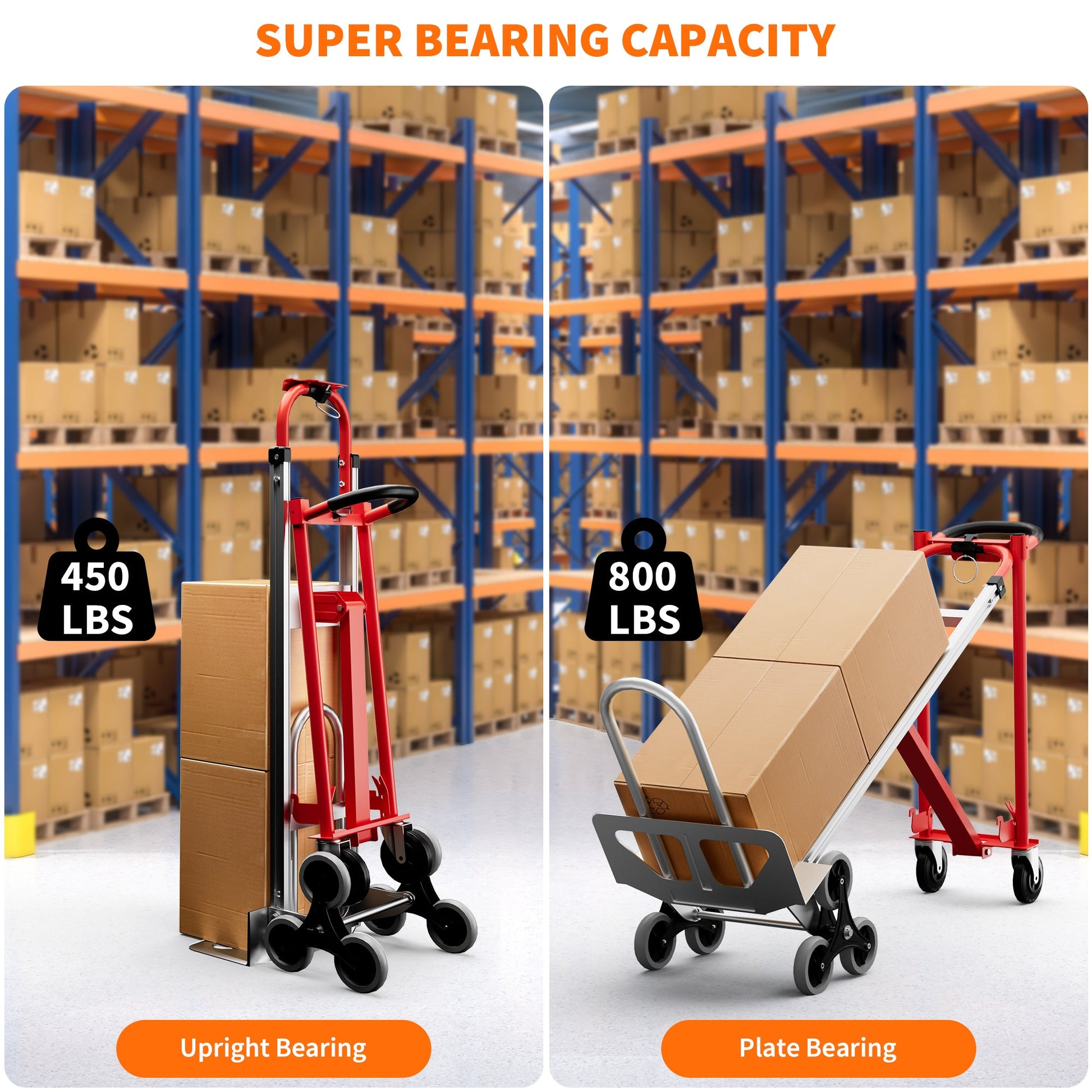 Carrello portascale Garvee 3 in 1 con cinghie elastiche pieghevoli per impieghi gravosi, per casa e ufficio, capacità di carico di 770 libbre