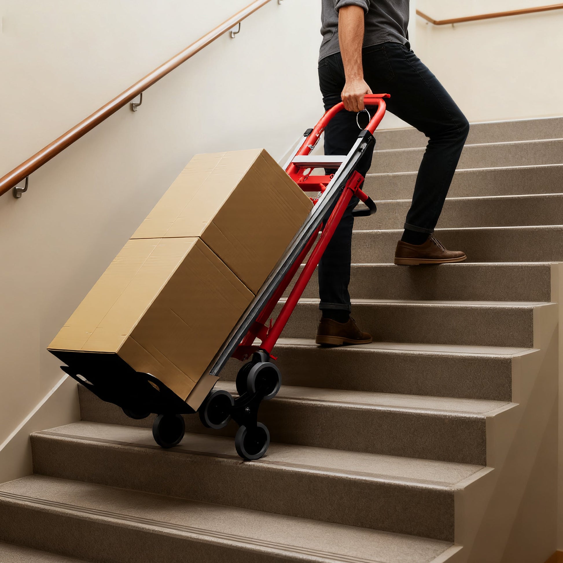 Carrello portascale Garvee 3 in 1 con cinghie elastiche pieghevoli per impieghi gravosi, per casa e ufficio, capacità di carico di 770 libbre