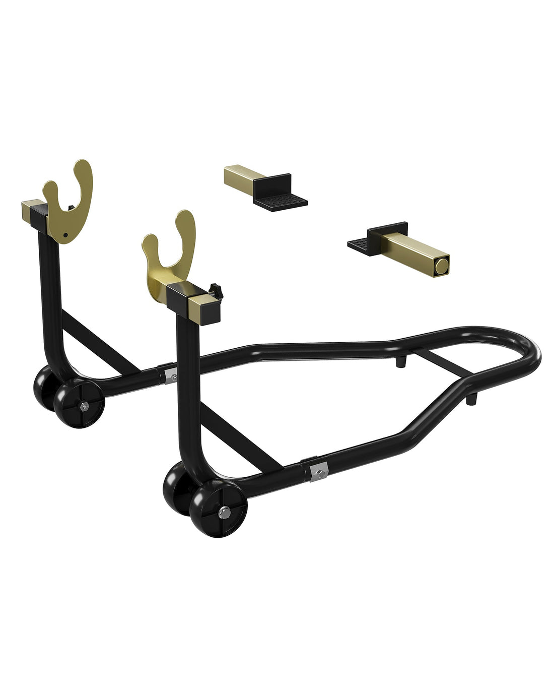 Cavalletto per moto Garvee, capacità di 450 libbre, staffa oscillante U+L regolabile, manuale e riparazione, laminato a freddo, nero