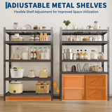 Garvee Scaffale Metallico Pesante 5 Ripiani, 1000 kg Capacità, Regolabile, Acciaio SPCC, Verniciatura a Polvere, Piedini Antiscivolo, Garage e Cucina 91x41x183cm