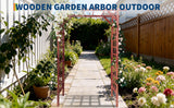 Garvee Arco Da Giardino In Legno Di Abete 7 Ft, Supporto Per Piante Rampicanti, Design Con Griglia Doppia, Resistente All'Umidità, Perfetto Per Matrimoni E Giardini
