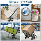 Garvee Carrello Pieghevole 3 in 1 per Scale, Capacità 550 lbs, Ruote Triangolari, Manico Estensibile, Acciaio, Multiuso per Magazzino e Supermercato