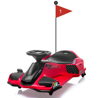 Garvee Kids Drift Go-Kart elettrico 24V - Telaio in metallo, per esterni, rosso - Divertimento e avventura per giovani conducenti