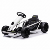 Go-Kart Elettrico Garvee 24V 2 Motori 300W Drift Sicuro Sedile Ampio per Bambini 6-12 Anni Outdoor Nero - Bianco