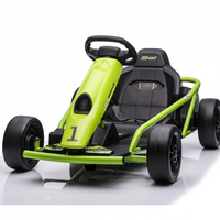 Garvee Kart Elettrico 24V con 2 Motori 300W, Velocità 13 km/h, Telaio in Nylon, Musica, Sicurezza, per Bambini 8-12 Anni, Outdoor, Nero, 110x77x54 cm