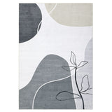 Garvee Tappeto Moderno In Poliestere 160x230cm Kaschmirimitat Lavabile Antiscivolo Grigio Per Soggiorno E Camera - Grigio
