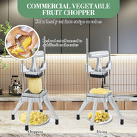 Affettatrice per verdure commerciale Garvee con 4 lame in acciaio inossidabile, impugnatura ergonomica, antiscivolo, per cucina e ristorante, varie dimensioni acciaio inossidabile