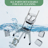 Affettatrice per verdure commerciale Garvee con 4 lame in acciaio inossidabile, impugnatura ergonomica, antiscivolo, per cucina e ristorante, varie dimensioni acciaio inossidabile