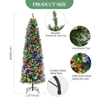 Albero di Natale Garvee 230cm con supporto in metallo - Illuminazione LED bicolore con 8 modalità per una magica atmosfera natalizia